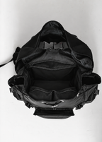 Top view of the open Black ARROW Cruiser, showing two interior organizer pockets and an interior zippered pocket.